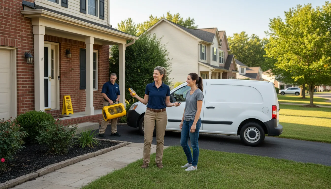 Residential water damage restoration in Grant Park, IL